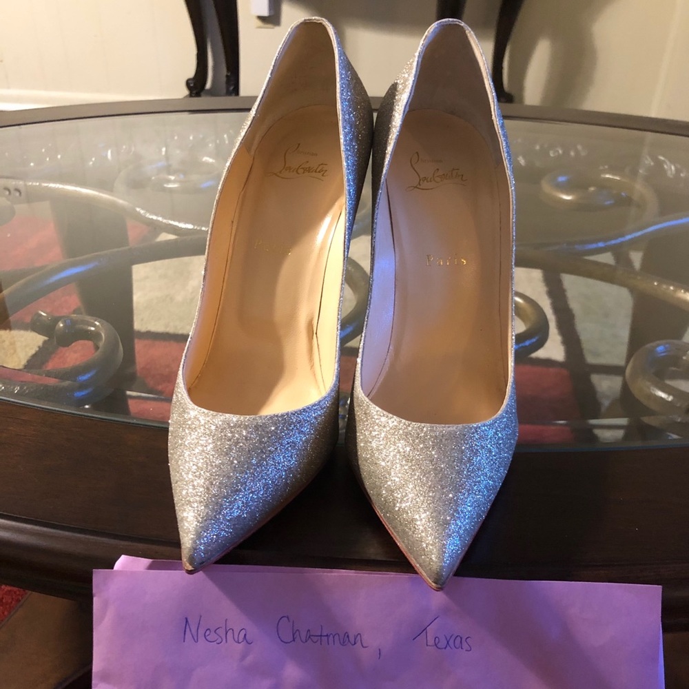 Christian Louboutin 100mm Pigalle Follies Glitter